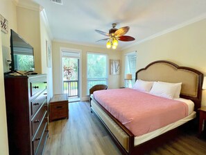 2 bedrooms, desk, iron/ironing board, travel cot