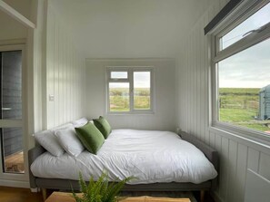 1 bedroom, iron/ironing board, WiFi, bed sheets - Beachfront Chalet with Panoramic Views, Camber (Rye)