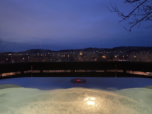 3,900 sq ft house with a big deck and a great view of the hills and canyon lake