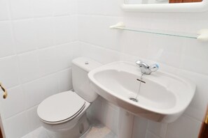 Bathtub, hair dryer, towels