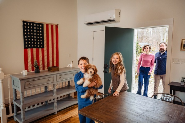 Families step into our Poconos lakefront retreat, gasping in awe at its beauty.