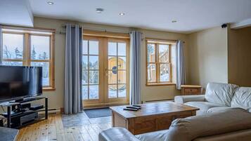 TV, fireplace, DVD player, offices