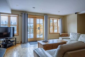 TV, fireplace, DVD player, offices