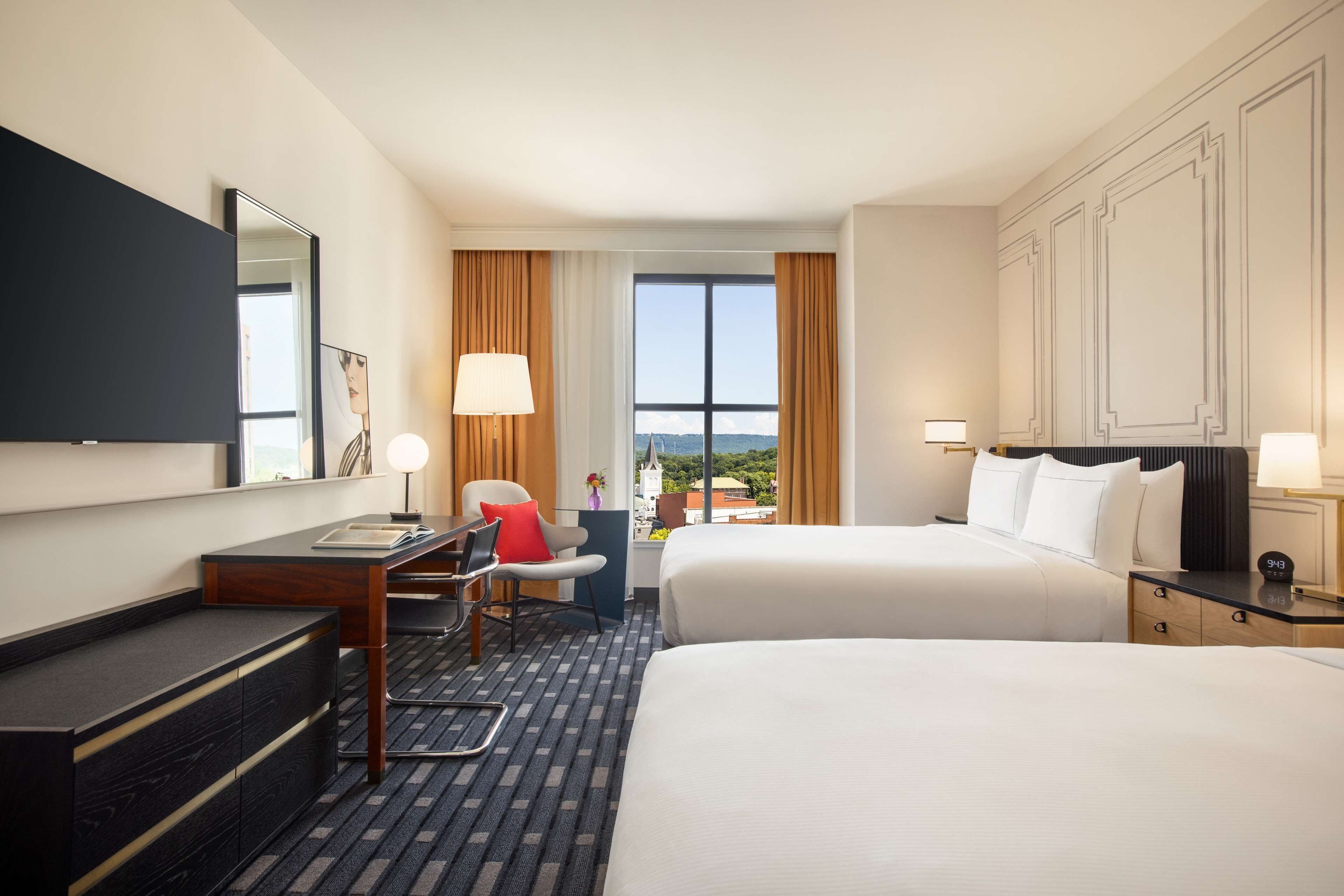 standard double room, 2 queen beds, accessible (mobility & hearing, roll-in shower) | 1 bedroom, hypo-allergenic bedding, in-room safe, desk