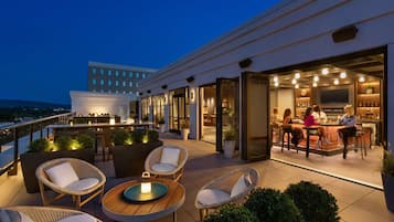 Rooftop bar, alfresco dining, open daily