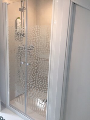 Bathtub, hair dryer, bidet, towels