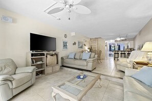 Smart TV, DVD player, stereo