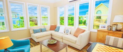 Tv, eldstad, tv-spel och ett filmbibliotek