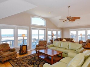 TV, fireplace, DVD player, books - Oceanfront, Private Pool and Hot Tub!! (South Nags Head)