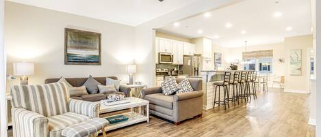 TV, DVD player, table football, video library