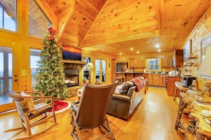 TV, fireplace, DVD player - Yogi`s Retreat - Aska Adventure Area (Blue Ridge)