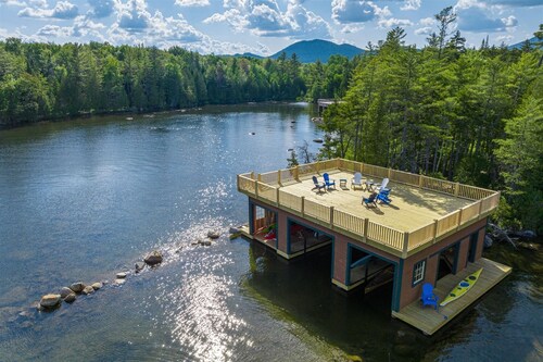 Luxury Lake Placid Waterfront Escape w/ AC, Indoor Pool & Boathouse
