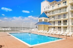 Pool - Snowbird-Friendly Condo w/ Free WiFi, A/C, Private W/D, Shared Pool, Ocean View (Ocean City)