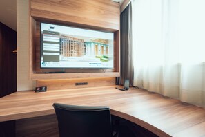 In-room safe, desk, free WiFi, bed sheets - Henn na Hotel Premier Sendai Kokubuncho (Sendai)