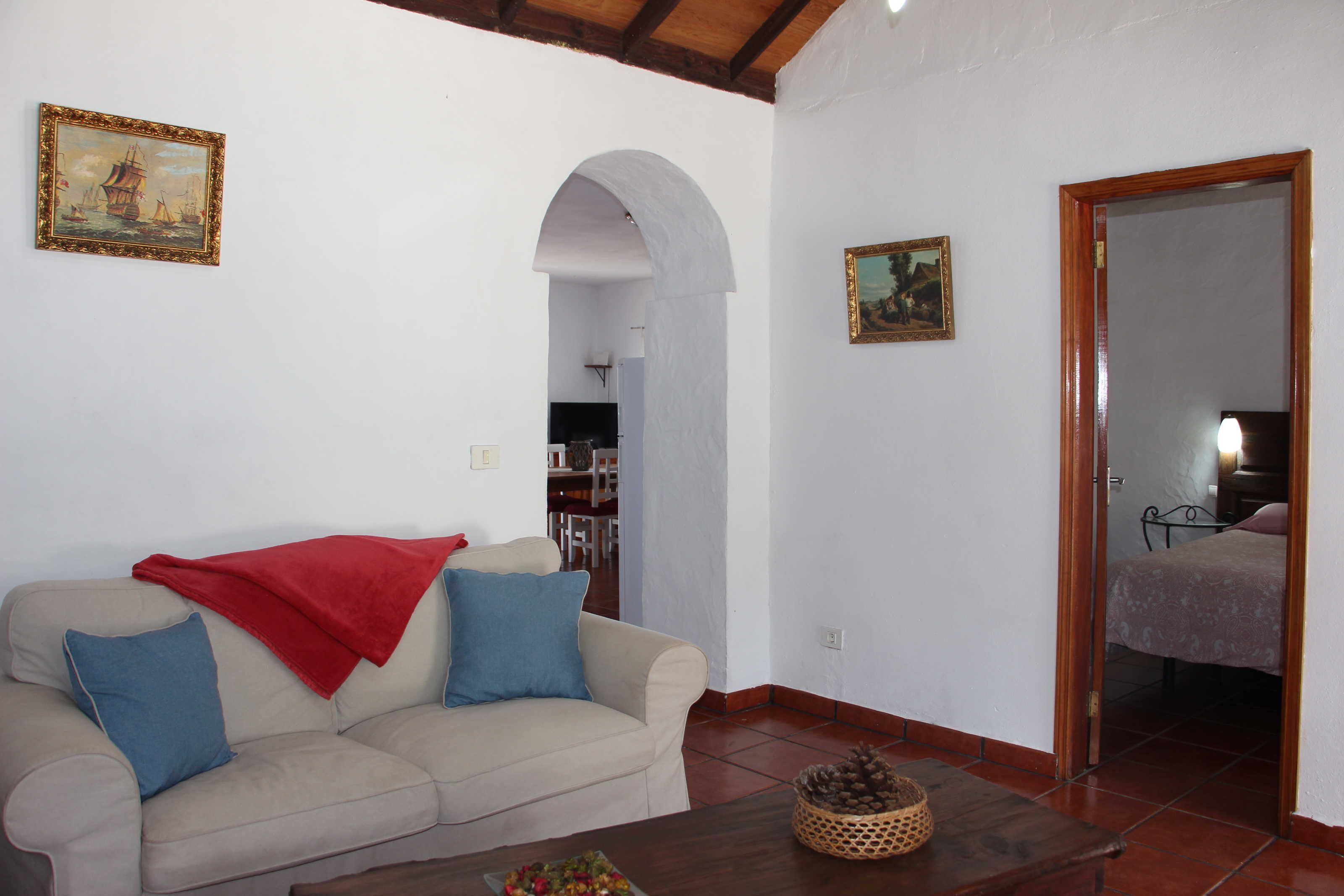 Una televisión, una chimenea