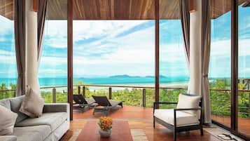 42-inch flat-screen TV with satellite channels, TV, DVD player