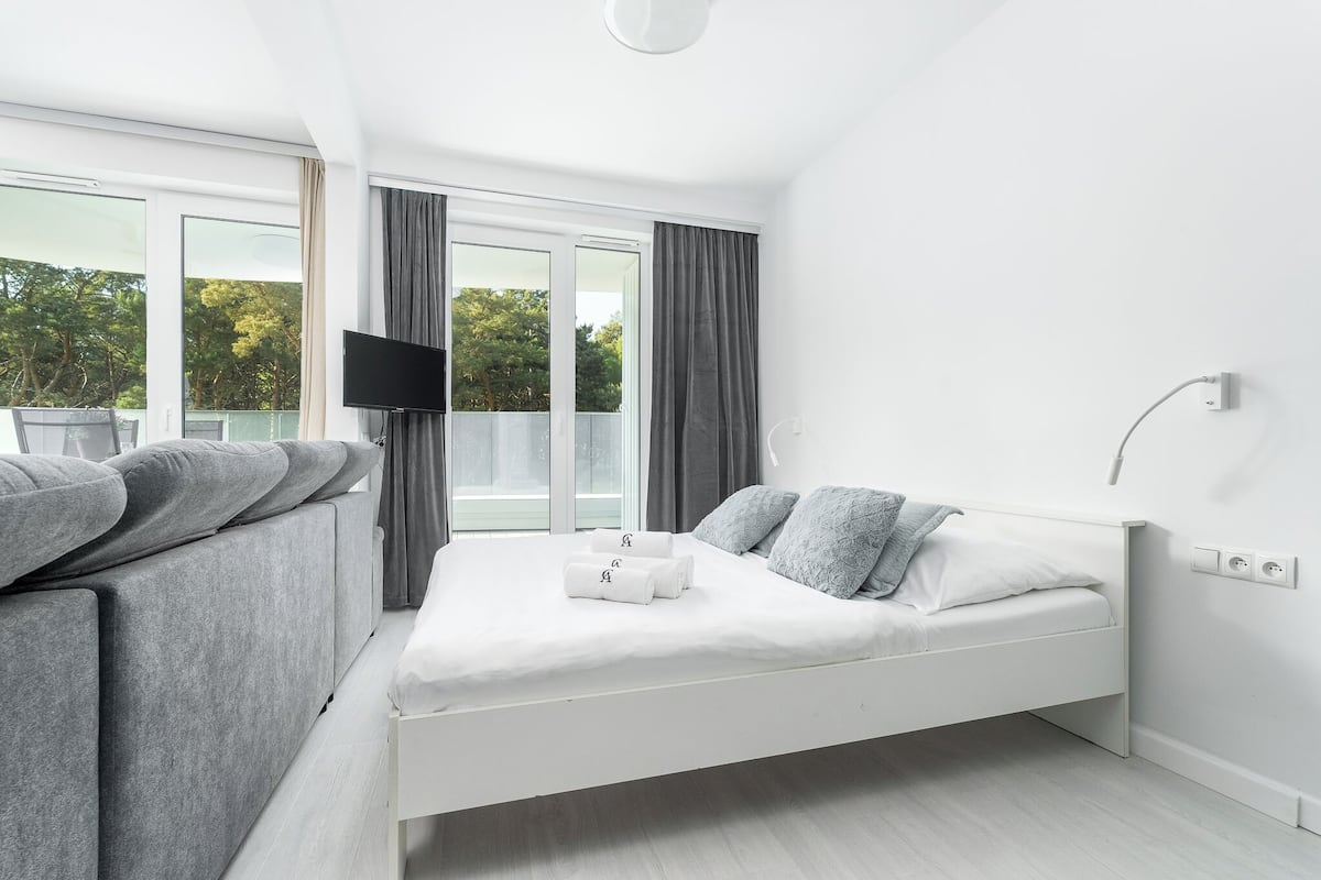 Grand studio | 1 slaapkamer, een strijkplank/strijkijzer, beddengoed