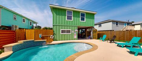 A heated pool