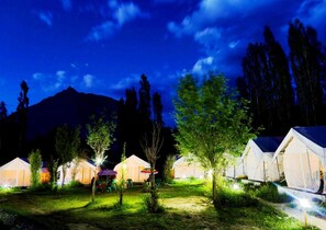 Front of property - evening/night - TIH AlpenGlow Camp - Nubra (Leh)