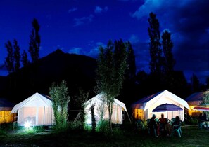 Front of property – evening/night - TIH AlpenGlow Camp - Nubra (Leh)