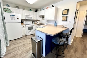 Leilighet, 2 soverom | Eget kjøkken | Kjøleskap, mikrobølgeovn, ovn og oppvaskmaskin