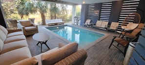 Outdoor pool, a heated pool