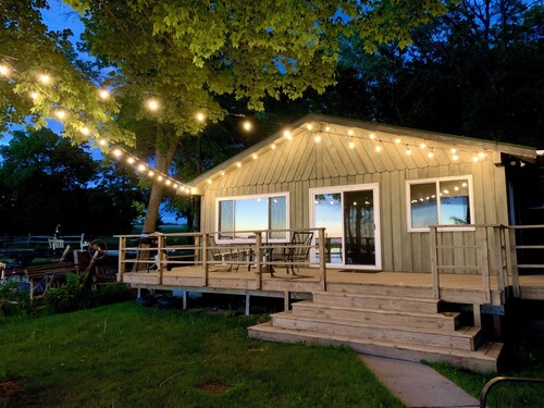 Dream sunsets from this two bedroom lakeside cabin