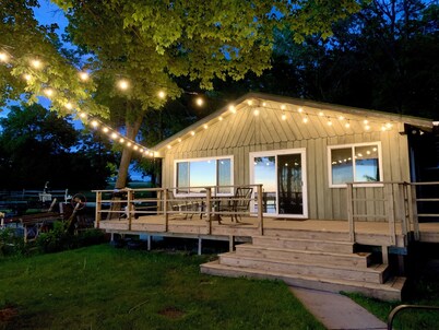 Dream sunsets from this two bedroom lakeside cabin