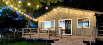 Dream sunsets from this two bedroom lakeside cabin