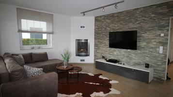 Smart-TV, Kamin, Videospiele, DVD-Player