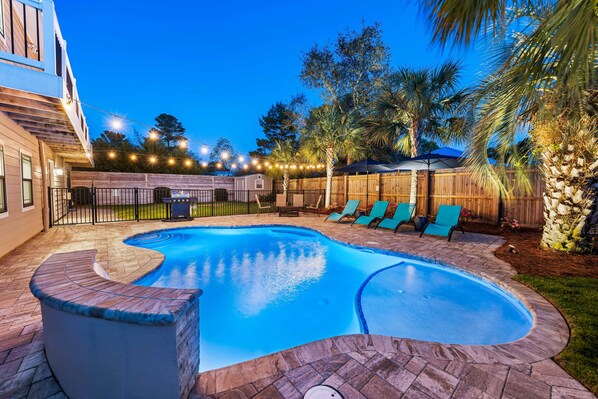 A heated pool