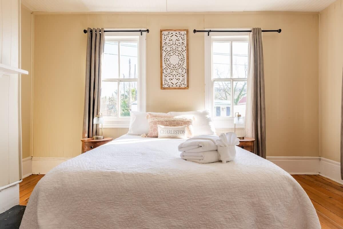 2 bedrooms, iron/ironing board, travel crib, WiFi