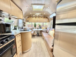 Fridge, microwave, stovetop, coffee/tea maker - Romantic Zion Airstream #2 | Hot Tub & Stargazing (Orderville)