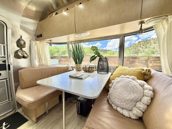 Interior - Romantic Zion Airstream #2 | Hot Tub & Stargazing (Orderville)
