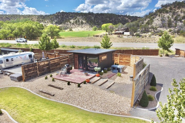 The private patio and hot tub each offer endless stargazing opportunities