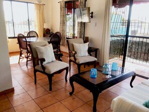 Condo, 2 Bedrooms, Smoking, Balcony | Living area | TV