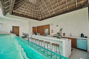 Fridge, microwave, oven, stovetop - House 240 m2, 6 bedrooms,12 persons, 3 Jacuzzi,2 Swimming pools,Wifi fiber optic (Tulum)