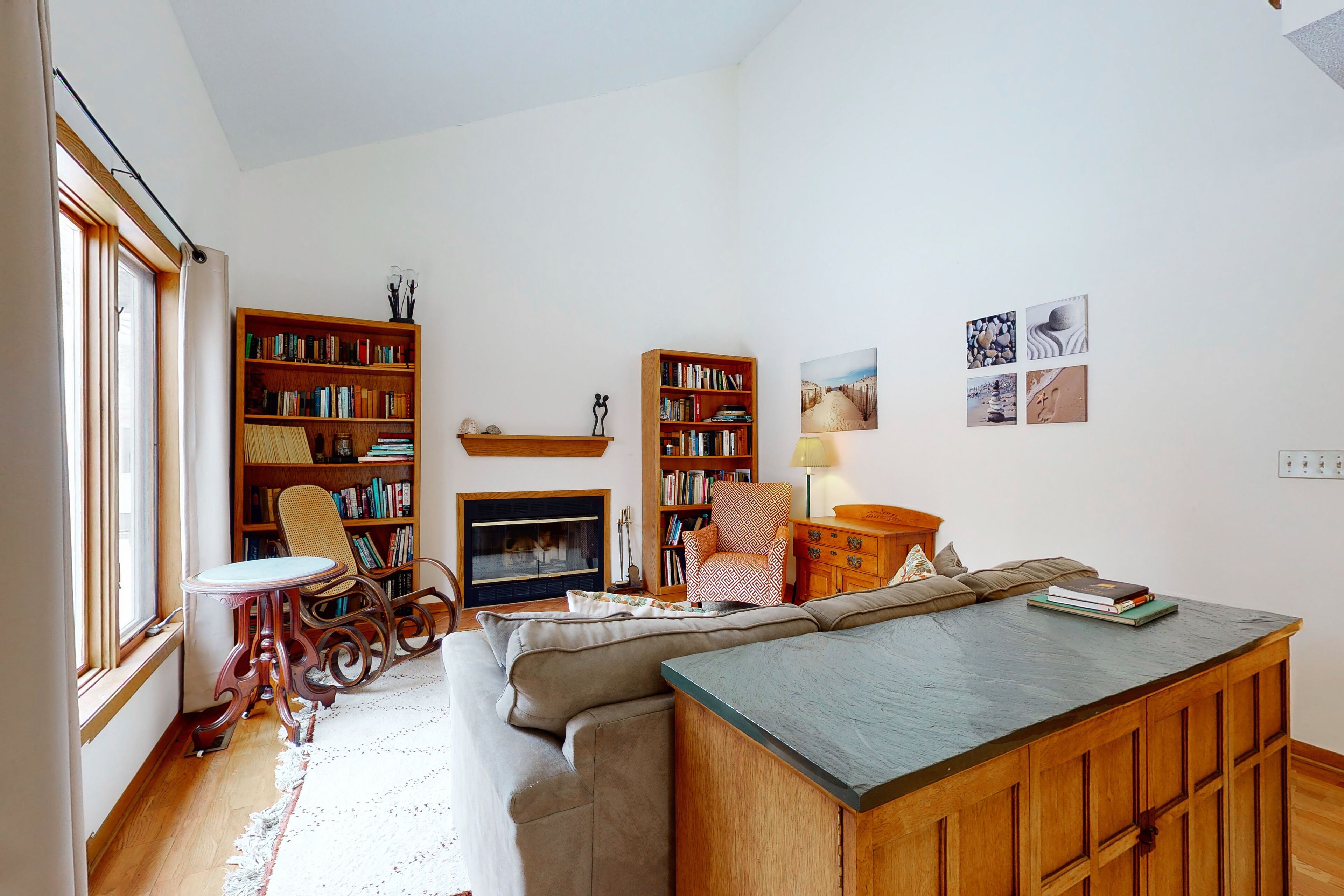 Dog-Friendly Home with WiFi, Central AC, Wood Fireplace, & Private Beach Access