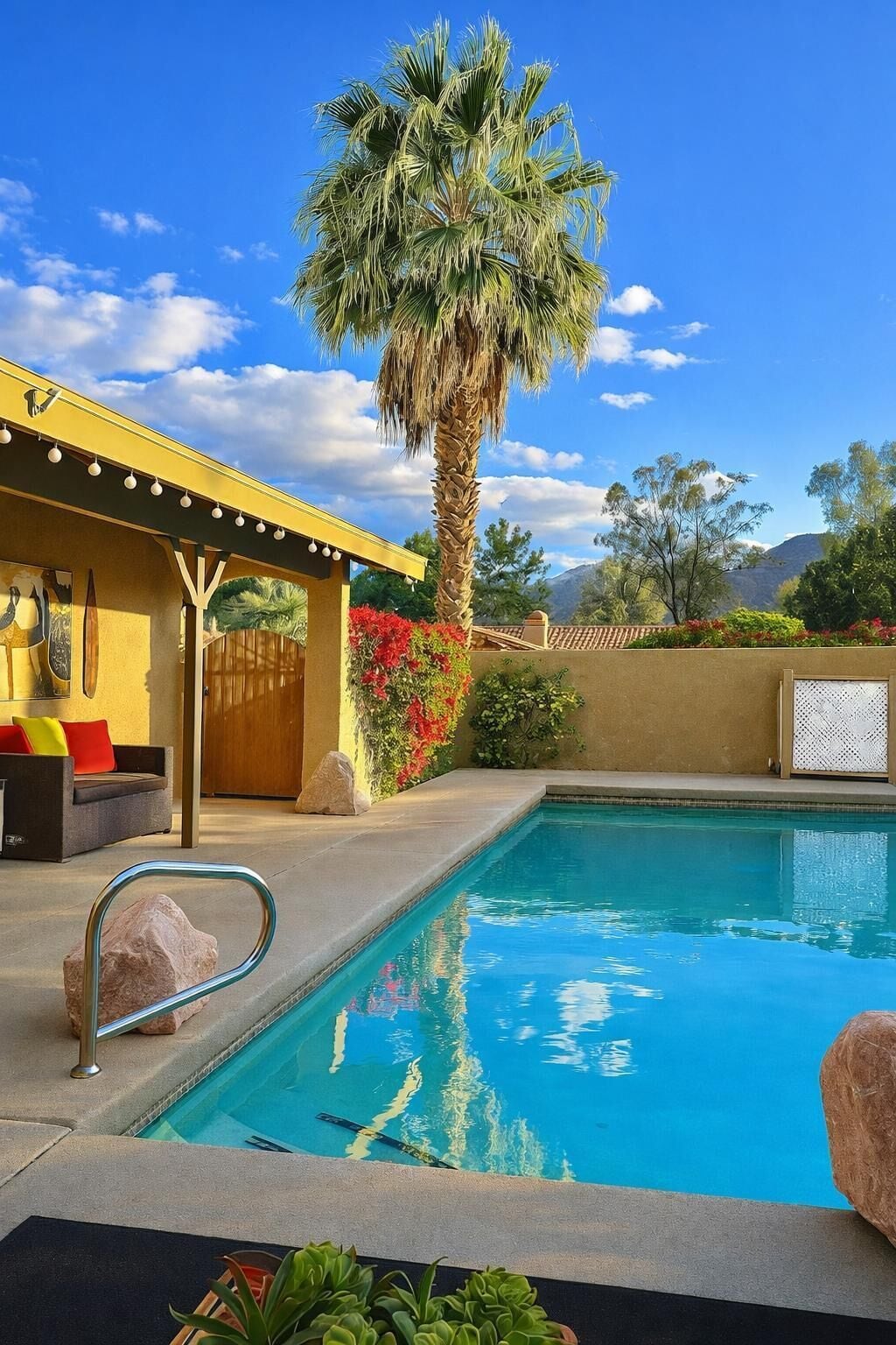A heated pool