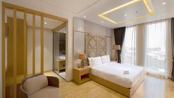 Suíte júnior | Roupas de cama premium, frigobar, cofres nos quartos, escrivaninha