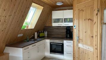 Microwave, oven, dishwasher, high chair