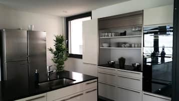 Fridge, oven, stovetop, dishwasher