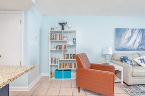 Smart TV, DVD player, books