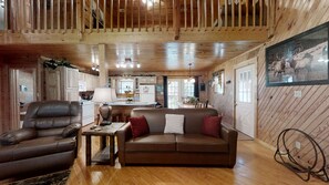 Cabin, 3 Bedrooms | Living area