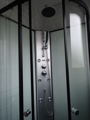 Shower, hair dryer