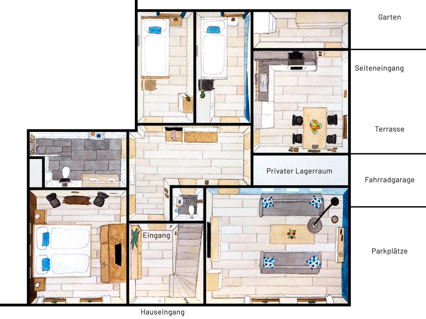 Un hôtel comprenant un jardin, une terrasse, une chambre donnant sur un lac privé, un garage et un espace aménagé dans le parc avec des sièges.