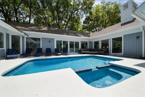 A heated pool