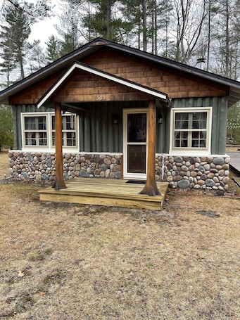 Exterior detail. Sage Lake Huron Cottage