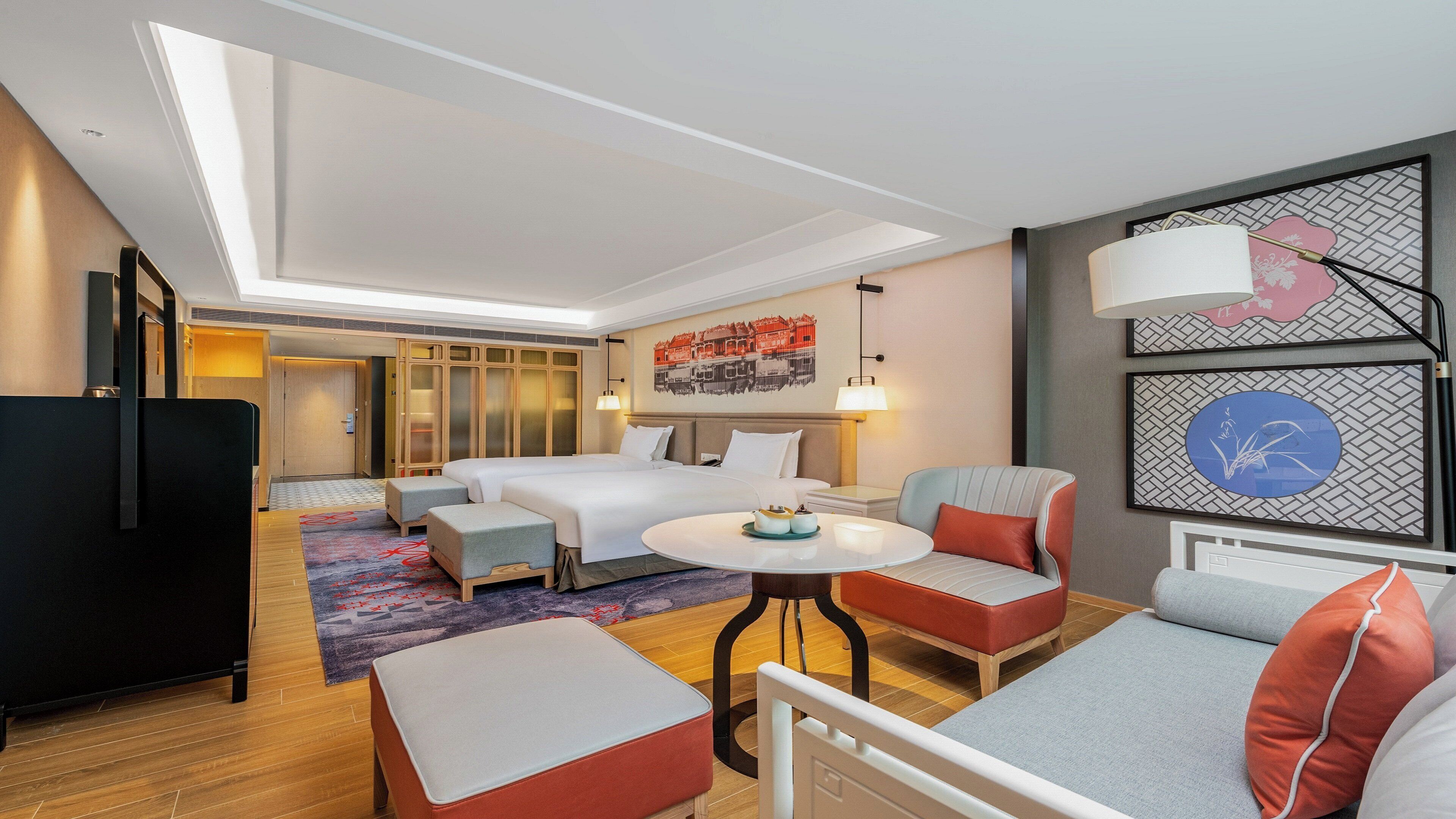 Minibar, in-room safe, desk, laptop workspace