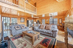 Smart TV, fireplace, video games